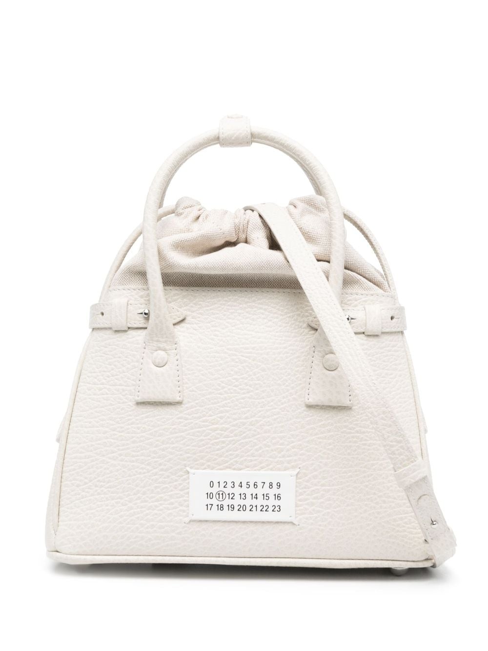 Maison Margiela Women's Grainy Calf Drawstring Mini Bag in Nude & Neutrals | Size UNICA | SB3WD0005P4348