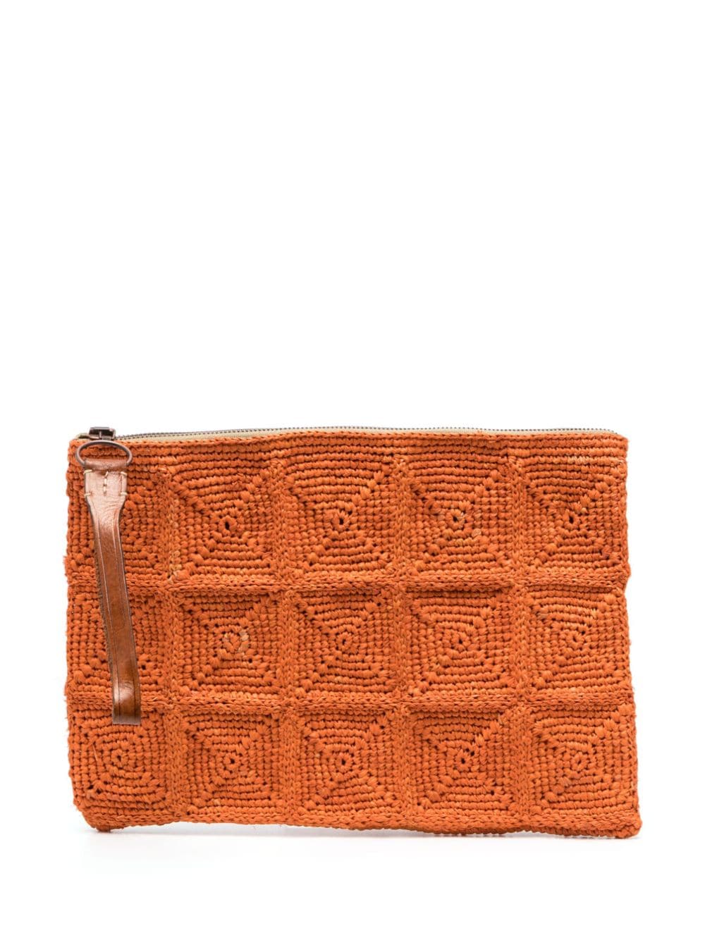 Women's Pumpkin Raffia Woven Clutch in Orange | Size UNI | TANALA Color OR