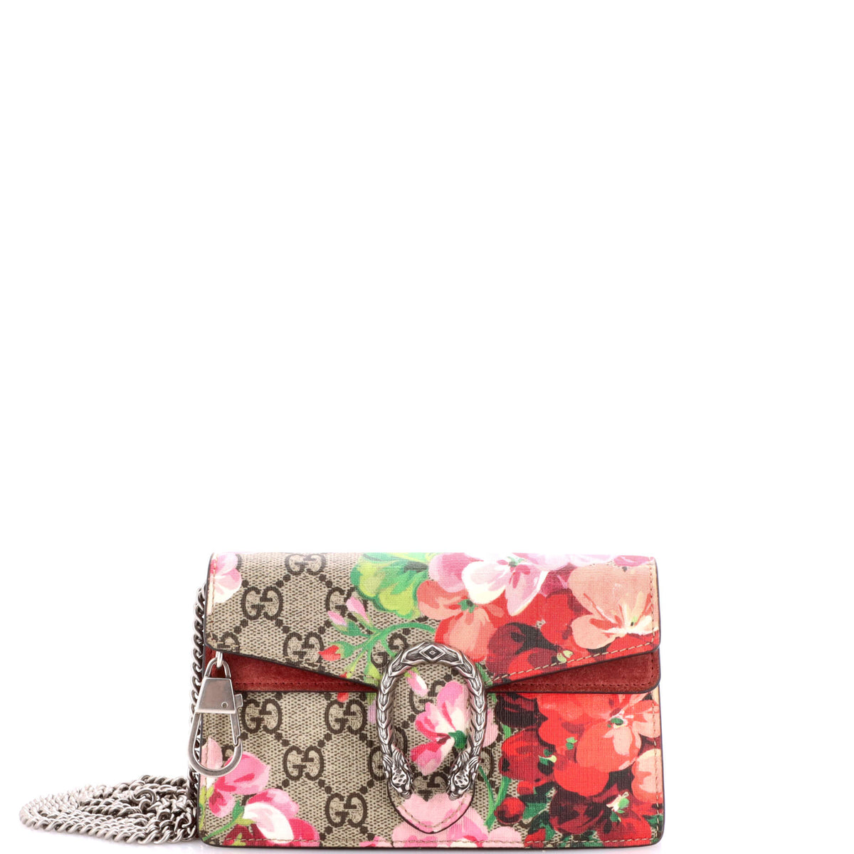 Gucci GUCCI Dionysus Bag Blooms Print GG Coated Canvas Super Mini