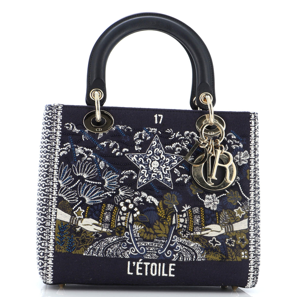 Tarot Lady Dior Bag Embellished Canvas Medium