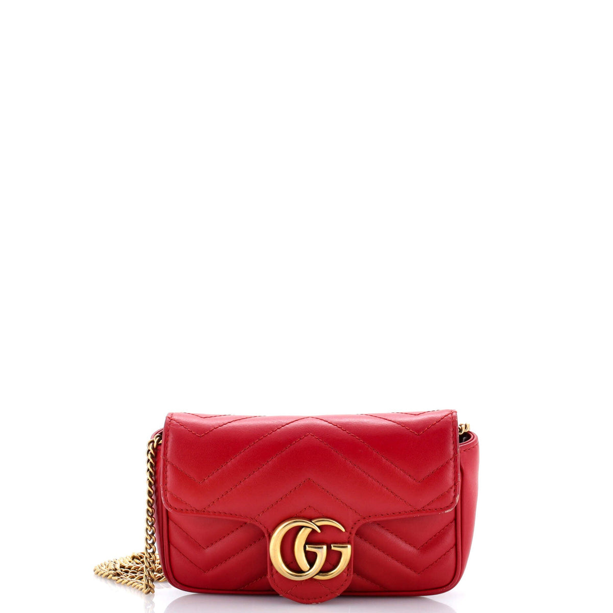Gucci GUCCI GG Marmont Flap Bag Matelasse Leather Super Mini