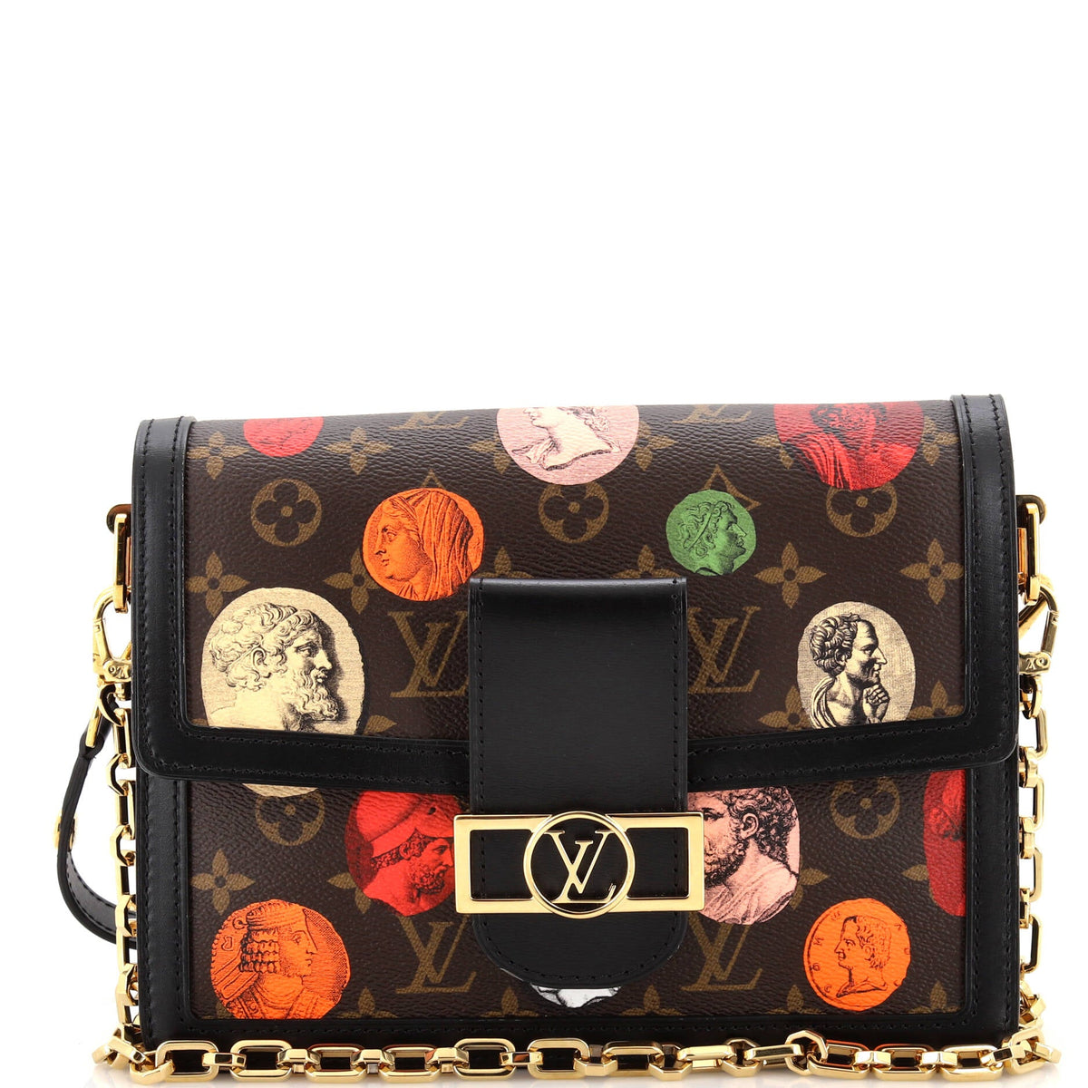 Louis Vuitton Dauphine Shoulder Bag Limited Edition Fornasetti Cameo Monogram Canvas MM
