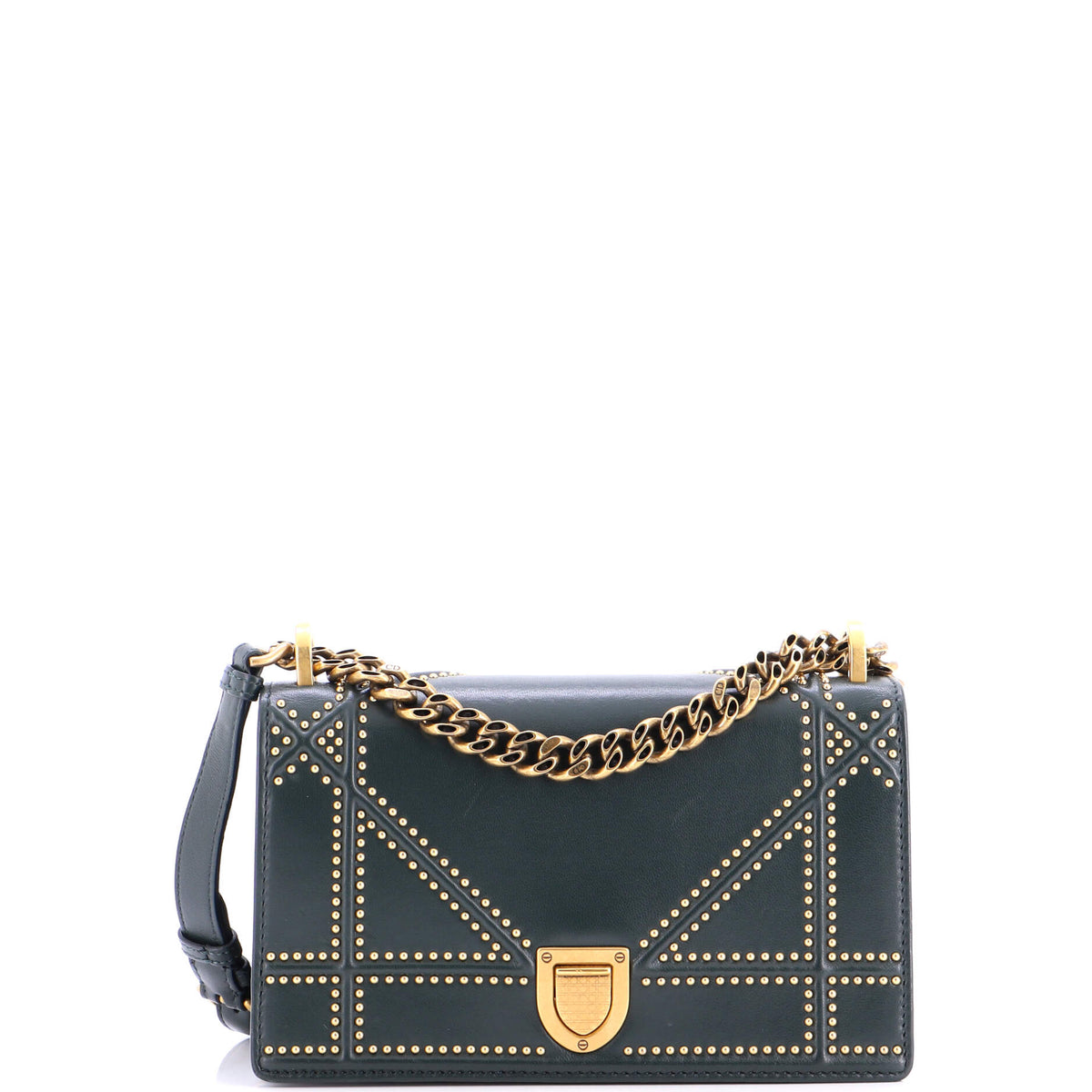 Christian Dior Diorama Flap Bag Studded Leather Small