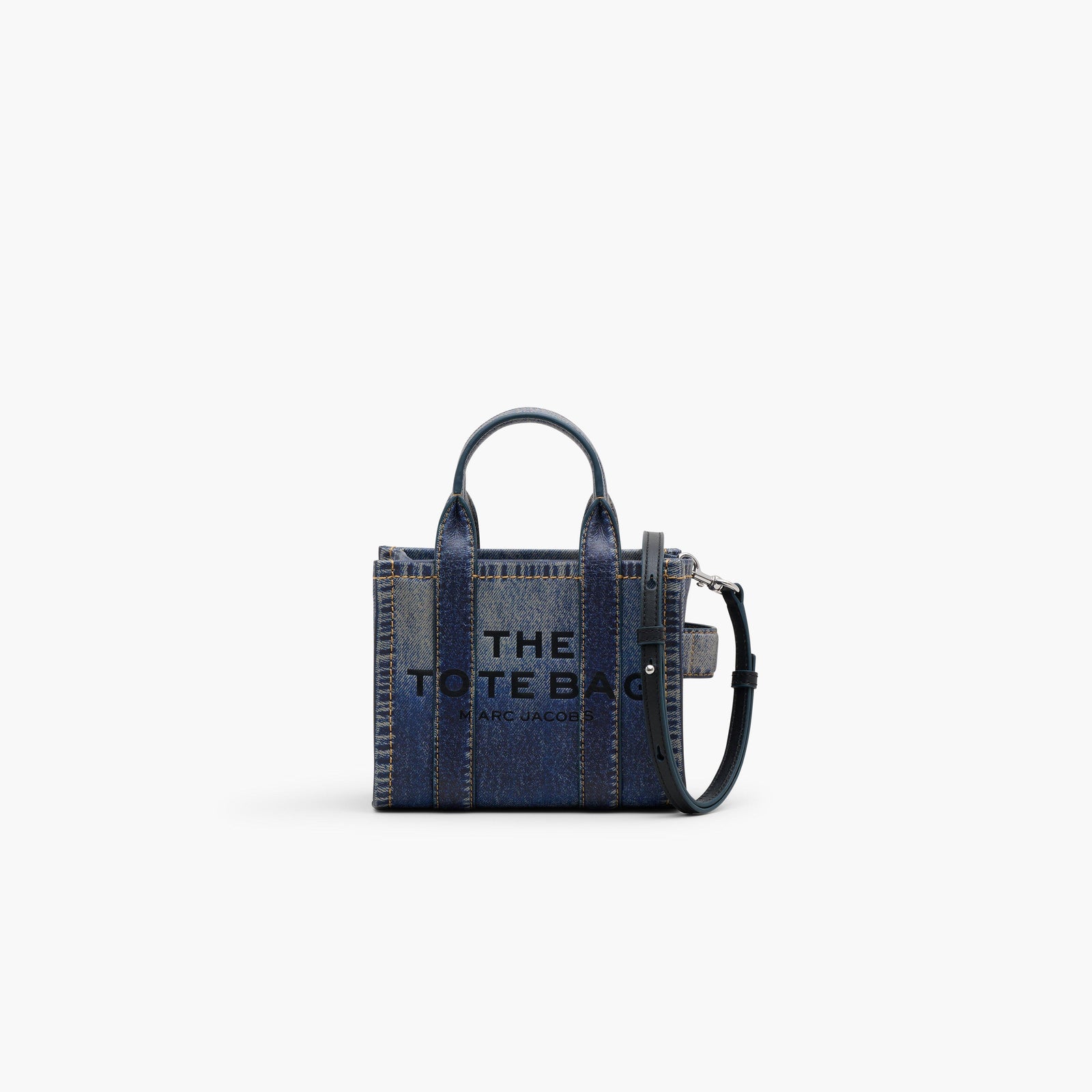 Marc Jacobs The -Printed Leather Crossbody Tote Bag in Denim