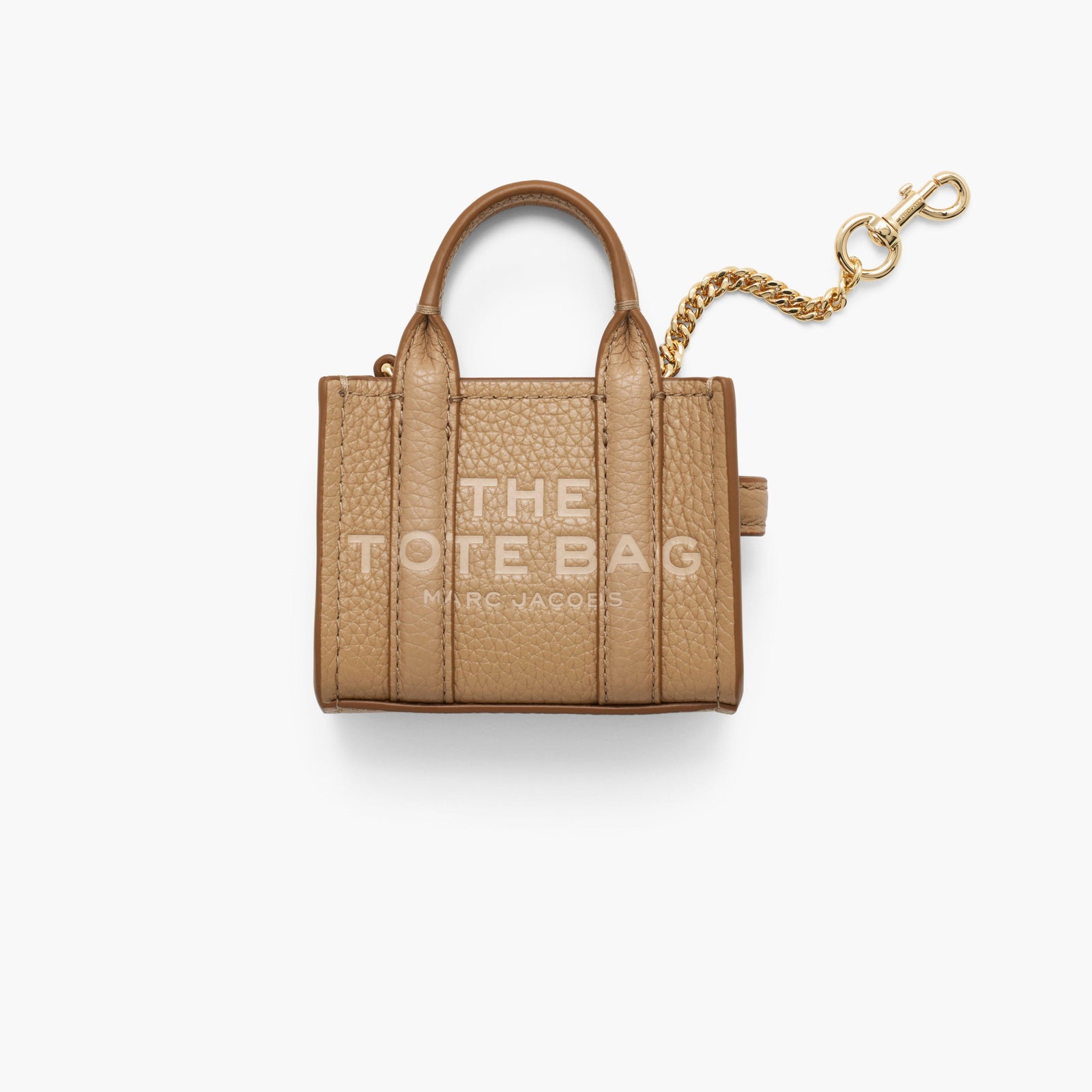 Marc Jacobs Le porte-clés Nano Tote Bag en Camel