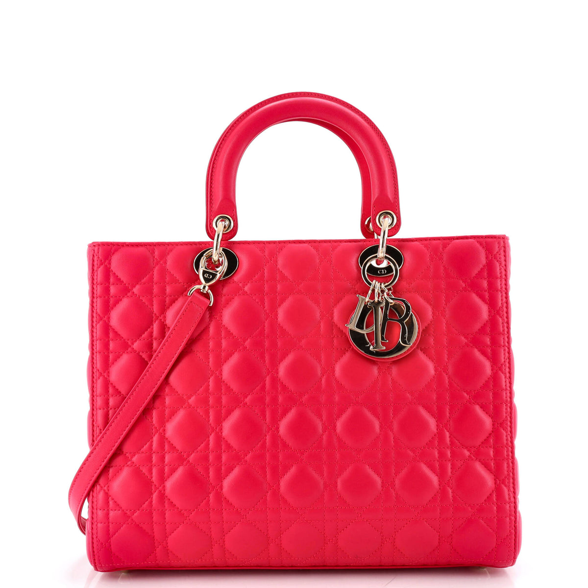 Christian Dior Lady Dior Bag Cannage Quilt Lambskin Large