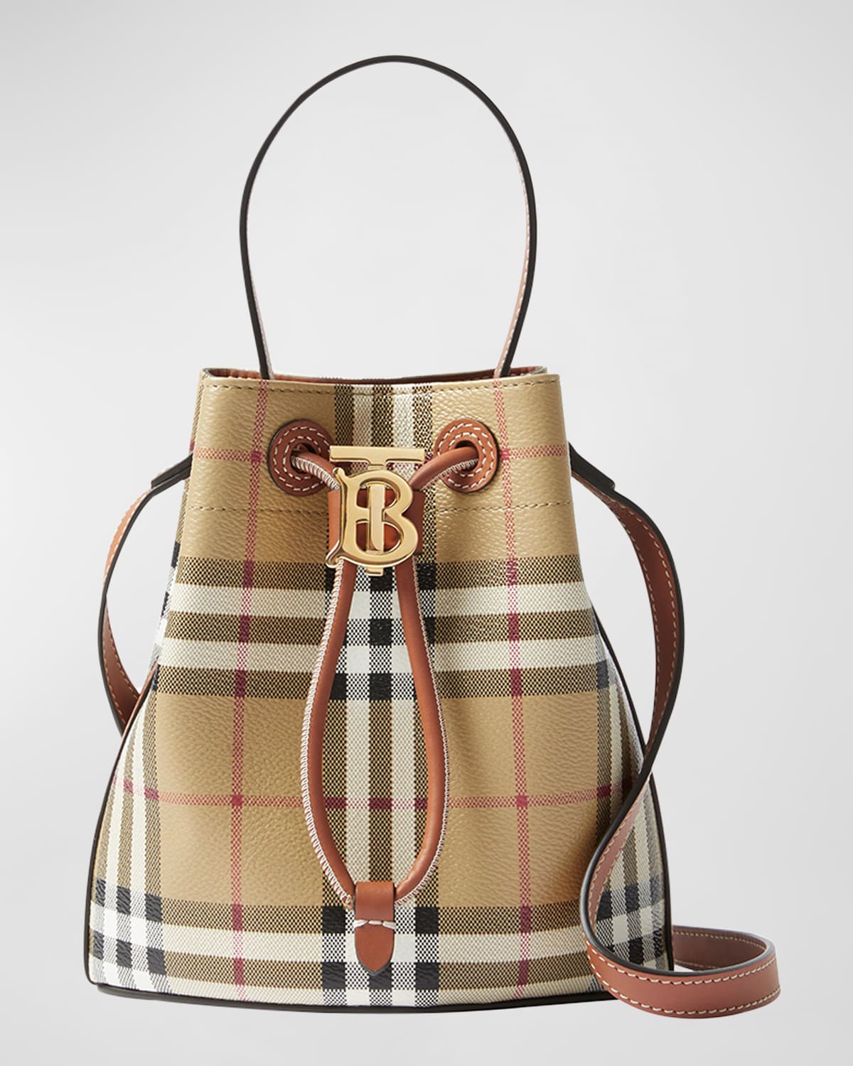 Burberry Beuteltasche mit Karomuster und Kordelzug