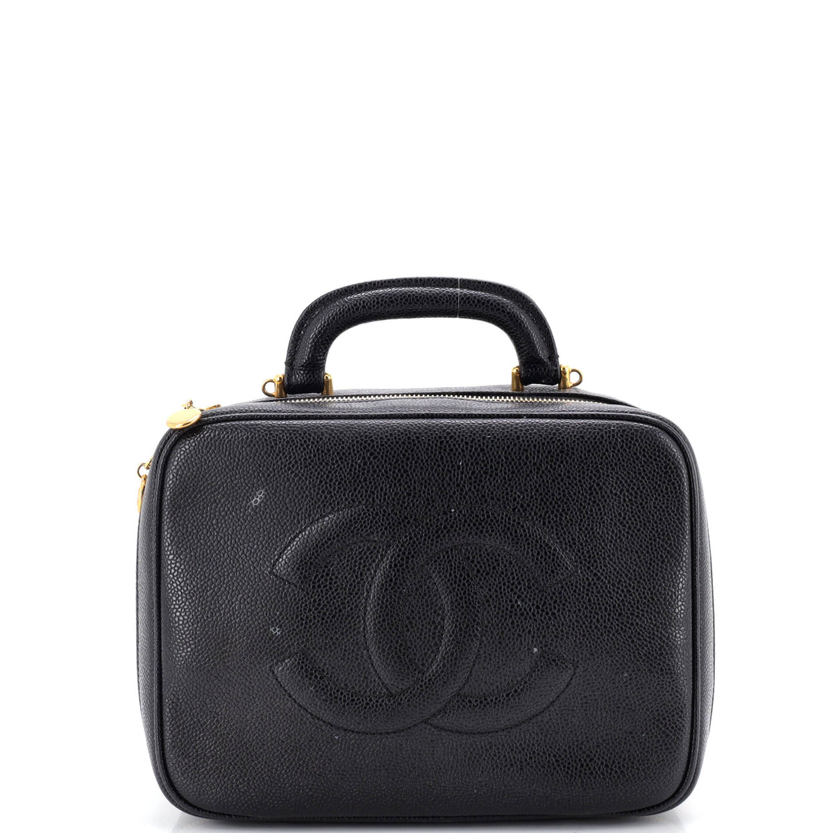 Chanel CHANEL Vintage Timeless Zip Around Vanity Case Caviar Medium