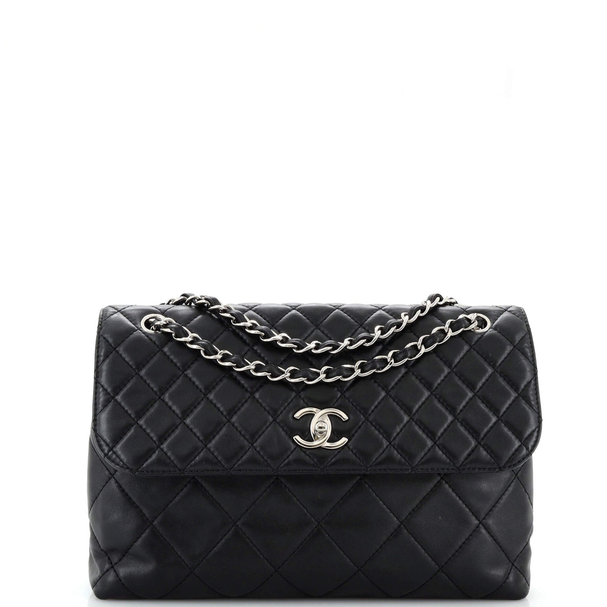Chanel CHANEL In The Business Flap Bag Quilted Calfskin Maxi