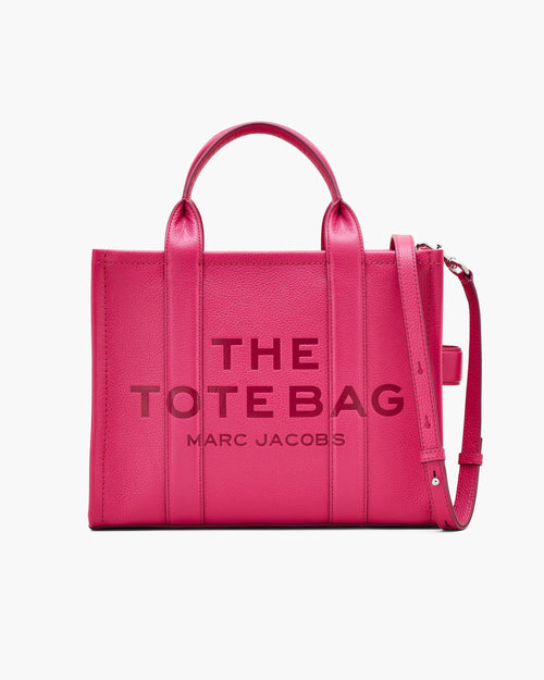 Marc Jacobs The Leather Medium Tote Bag in Raspberry Pink
