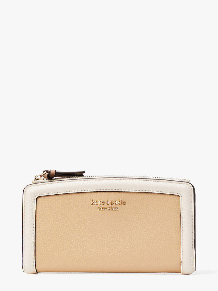 Kate Spade Au Knott Colourblocked Zip Slim Wallet