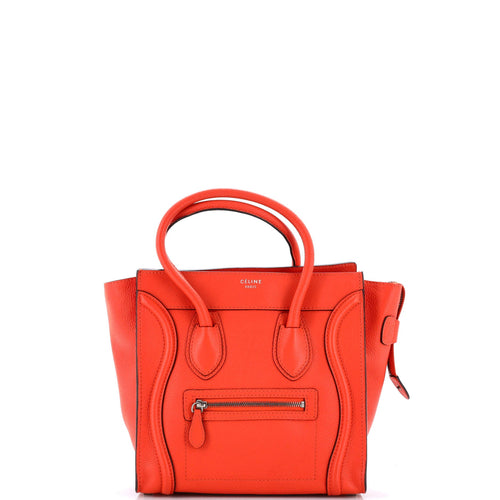 CELINE Luggage Bag Grainy Leather Micro