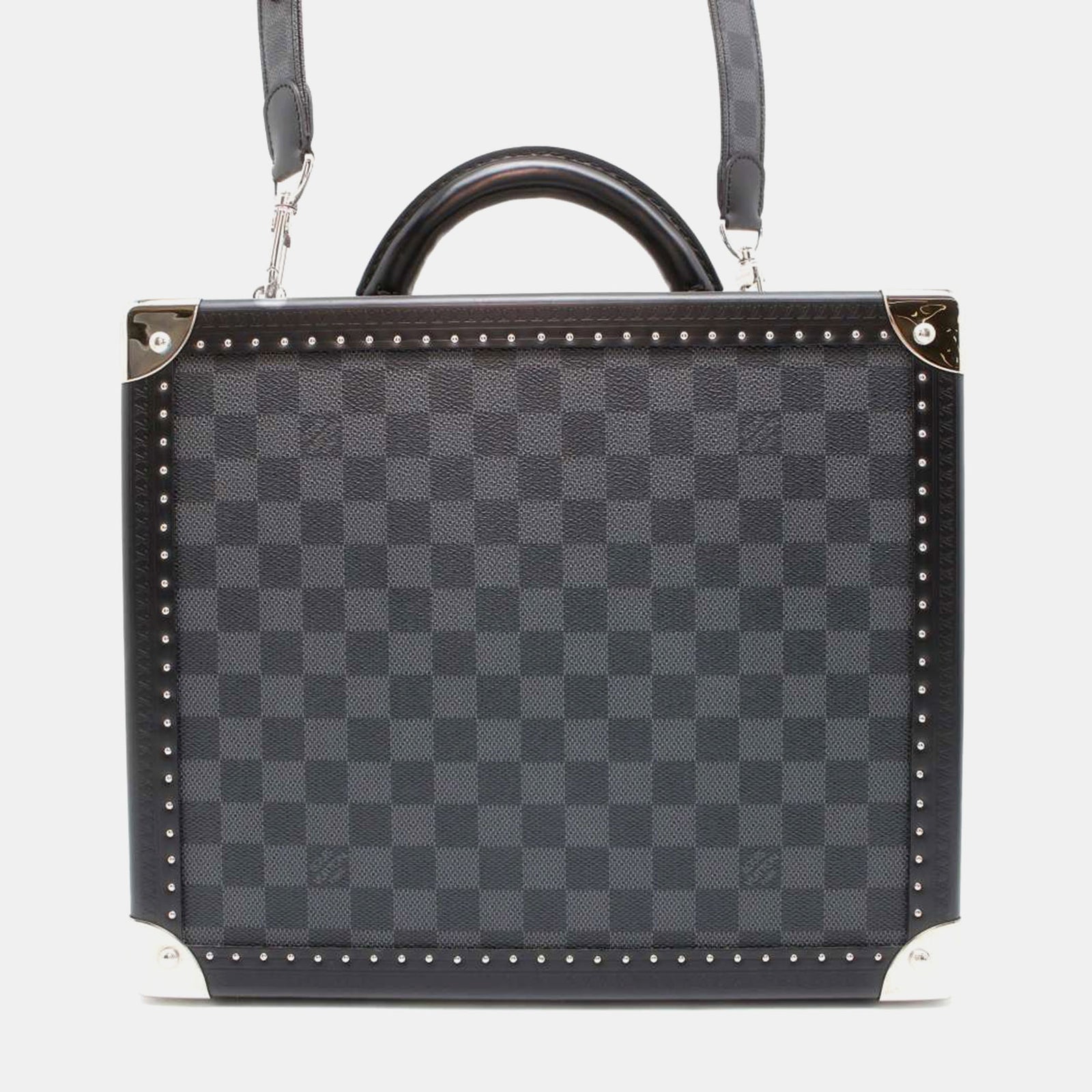 Louis Vuitton Noir Damier Graphite Cotteville Trunk Größe 32