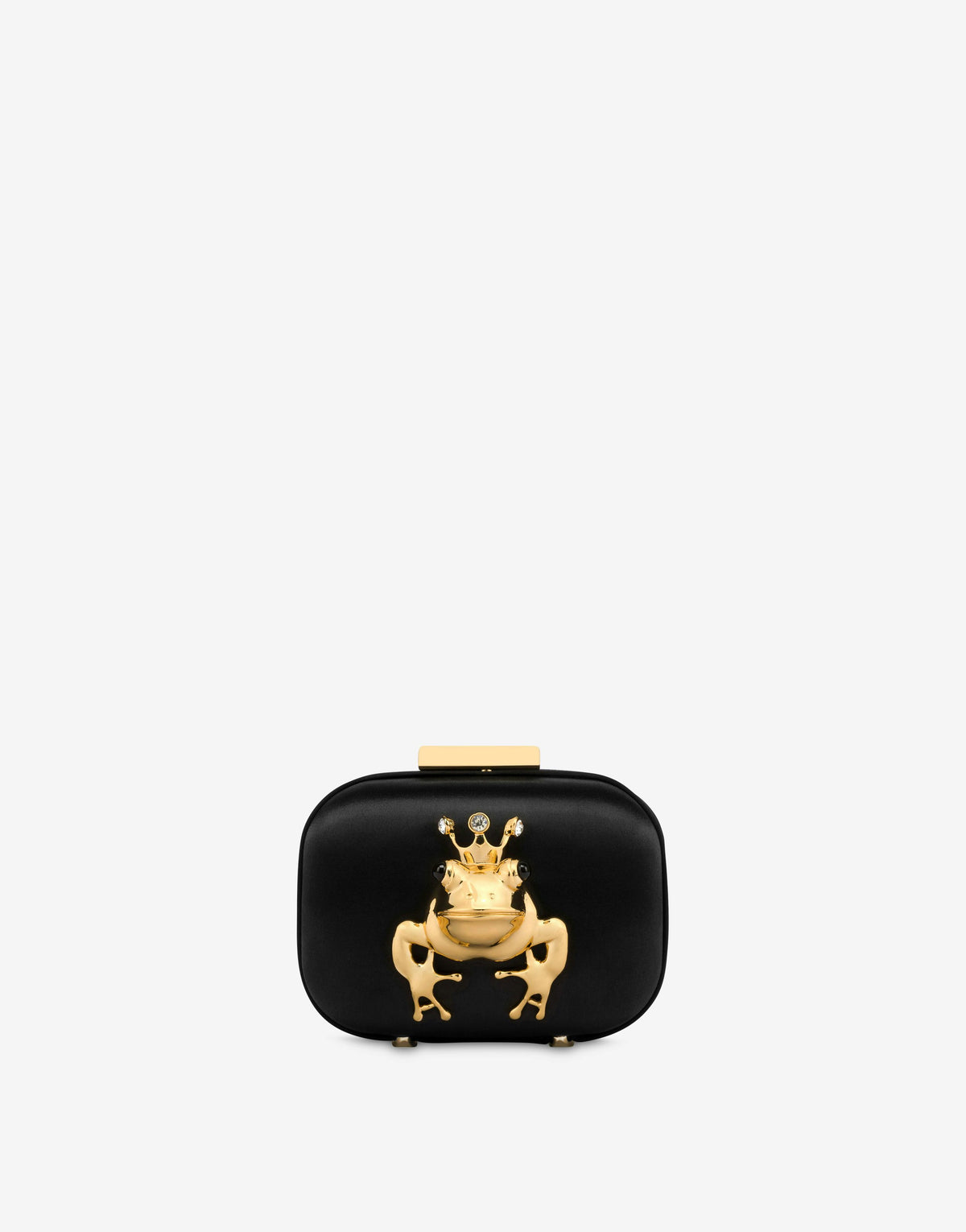 Love Moschino Clutch En Satin Metal Frog
