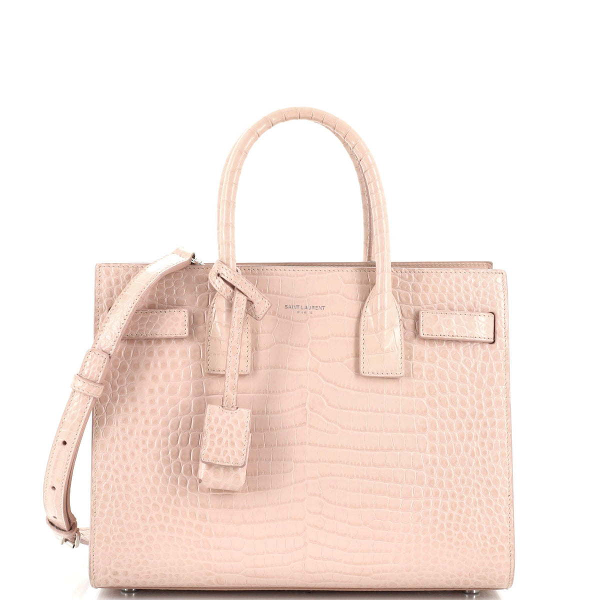 Saint Laurent Sac de Jour NM Bag Crocodile Embossed Leather Baby