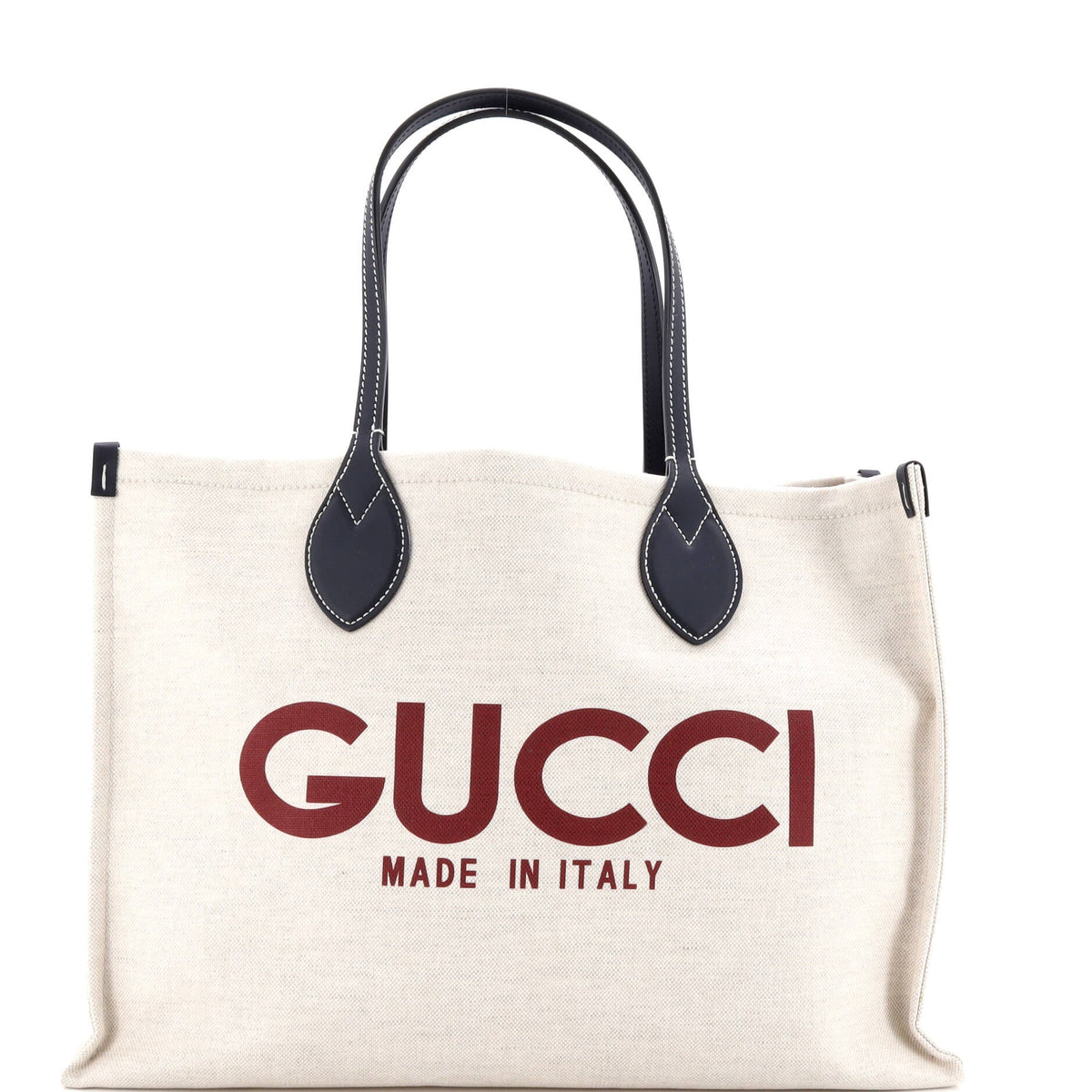 Gucci GUCCI Logo Shopper Tote Printed Canvas Medium
