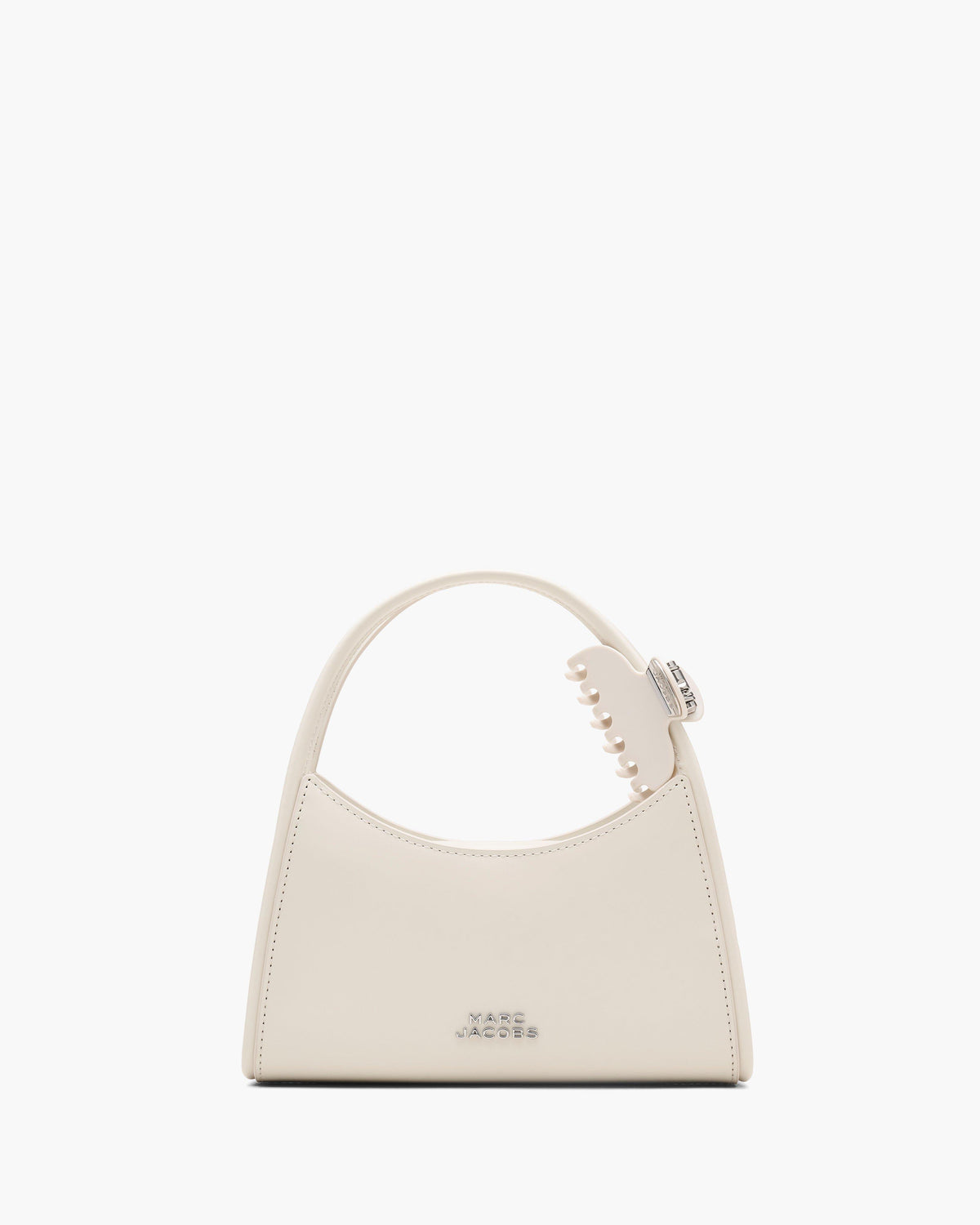Marc Jacobs Marc Jacobs The Glam Claw Clip Crossbody Bag in Cotton White