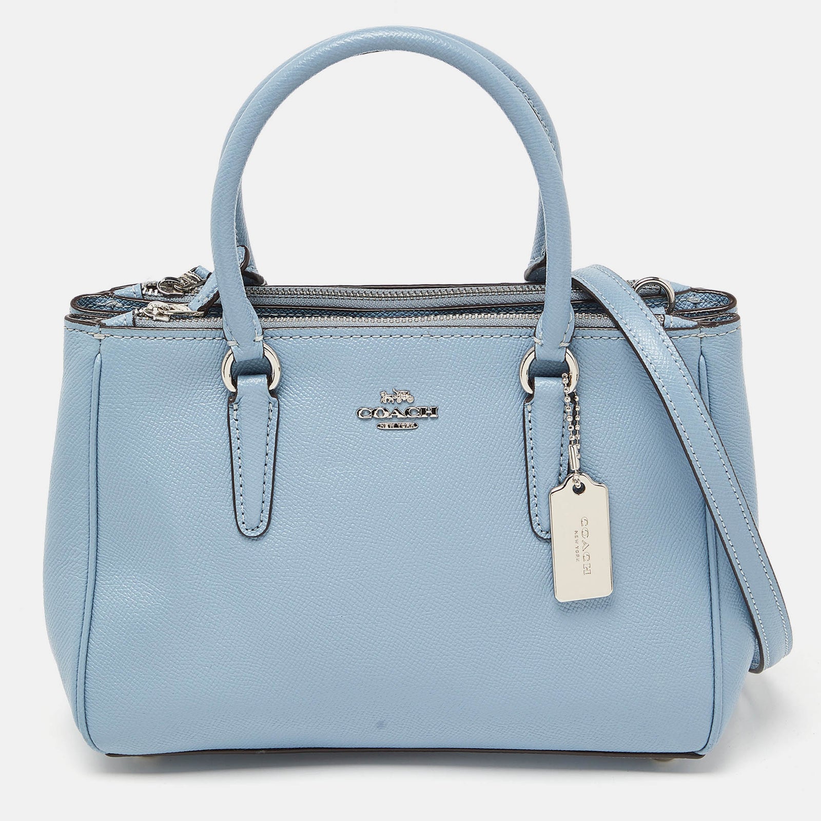 Coach Blue Leather Mini Surrey Carryall Tote