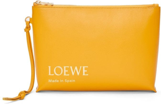 Loewe Women's Embossed T Pouch in Sunflower | CLE0MIPX01