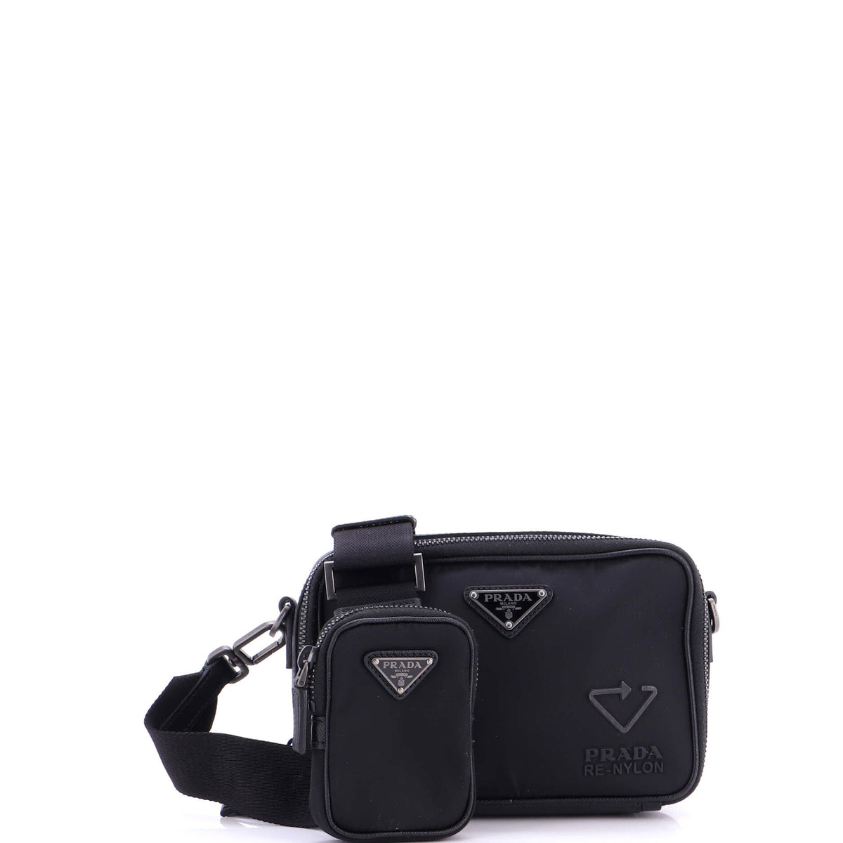 Prada PRADA Brique Camera Crossbody Bag Re-Nylon with Saffiano Leather Small