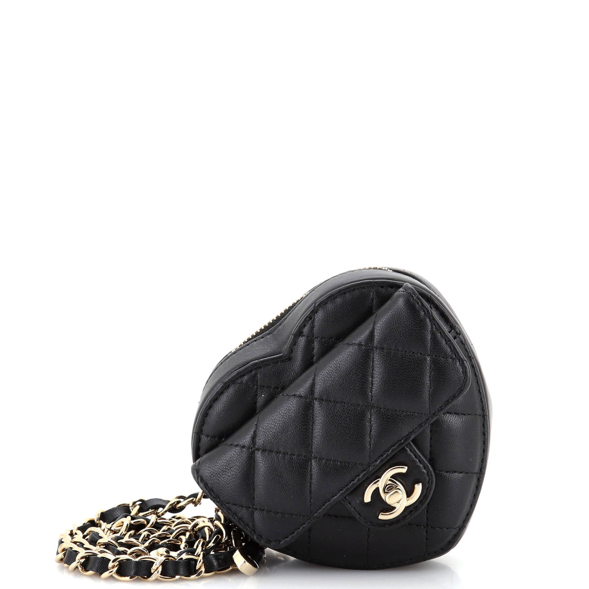 Chanel CHANEL CC in Love Heart Belt Bag Quilted Lambskin