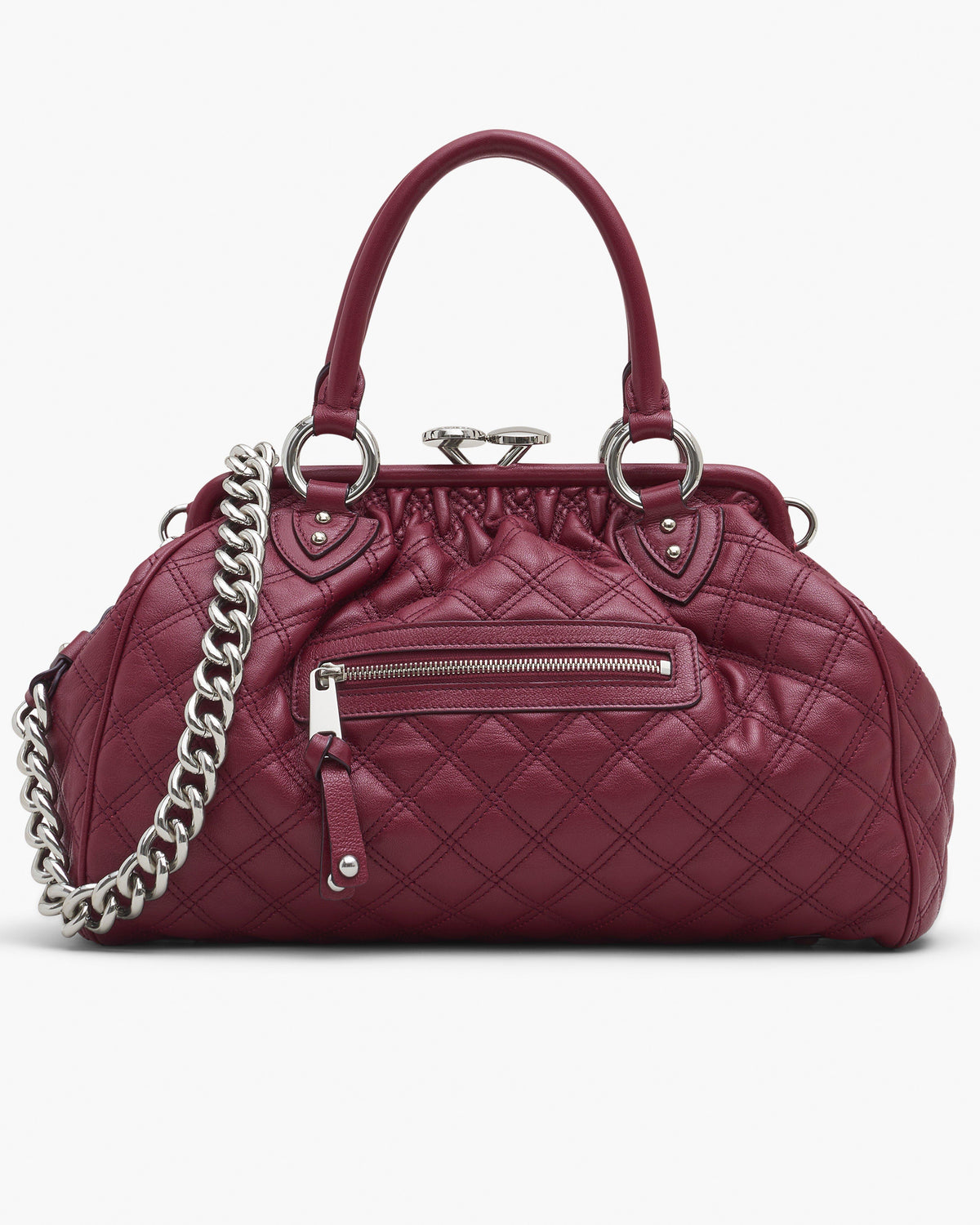 Marc Jacobs Marc Jacobs Re-Edition Quilted Leather Stam Bag in Cherry