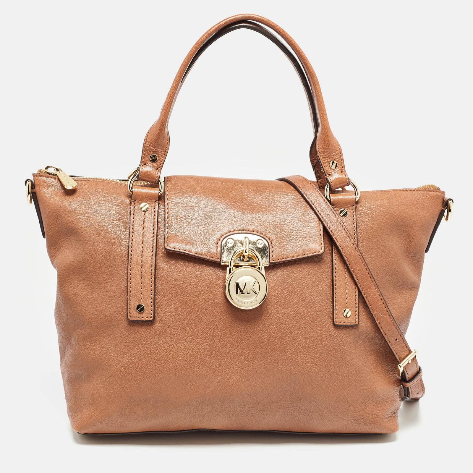 Michael Kors Brown Leather Hamilton Satchel