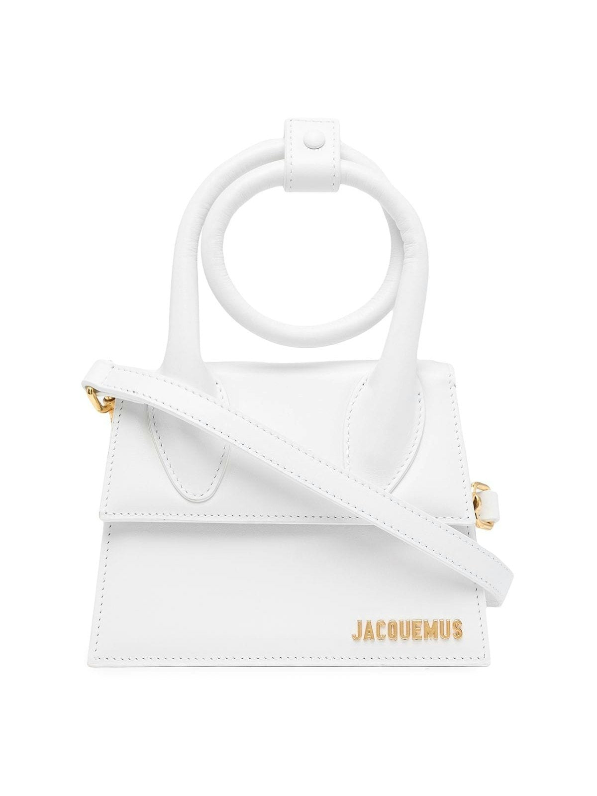 Jacquemus Women's Le Chiquito Noeud Tote Bag in White | Size UNI | 213BA005