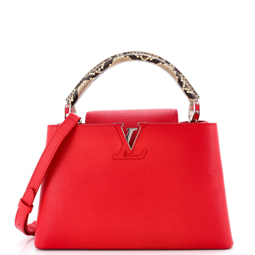 Capucines Bag Leather with Python PM
