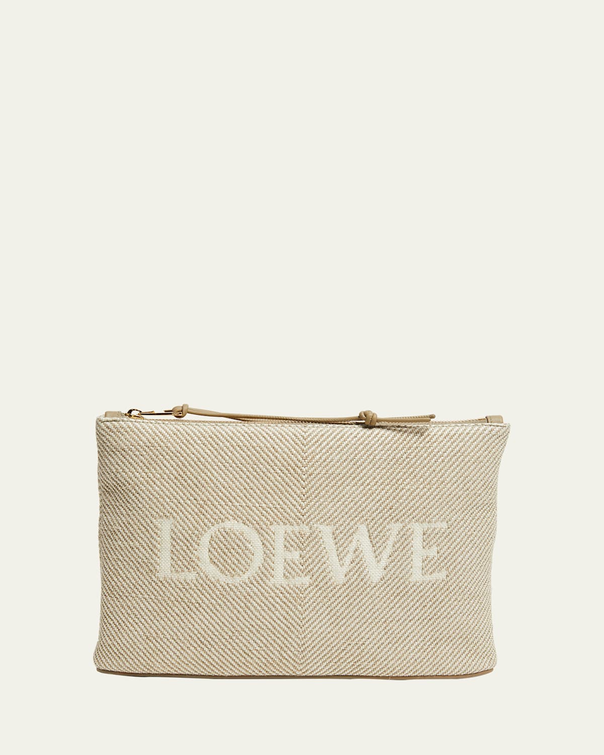 Loewe Oblong Logo Canvas Pouch Bag