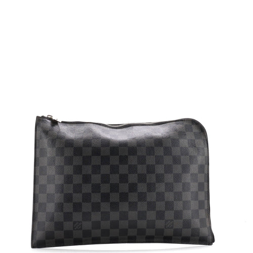 Zip Around Pochette Jour Damier Graphite GM