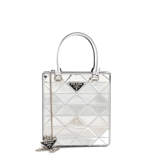 PRADA Triangle Tote Spazzolato Leather Mini