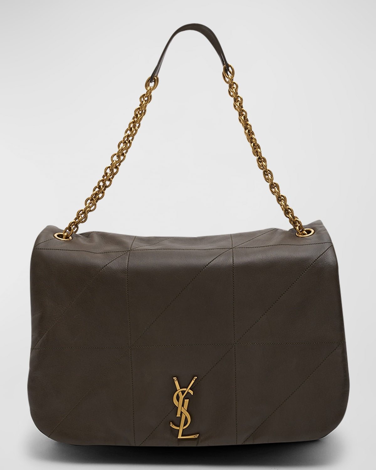 Saint Laurent Jamie 4.3 Maxi YSL Shoulder Bag in Smooth Leather