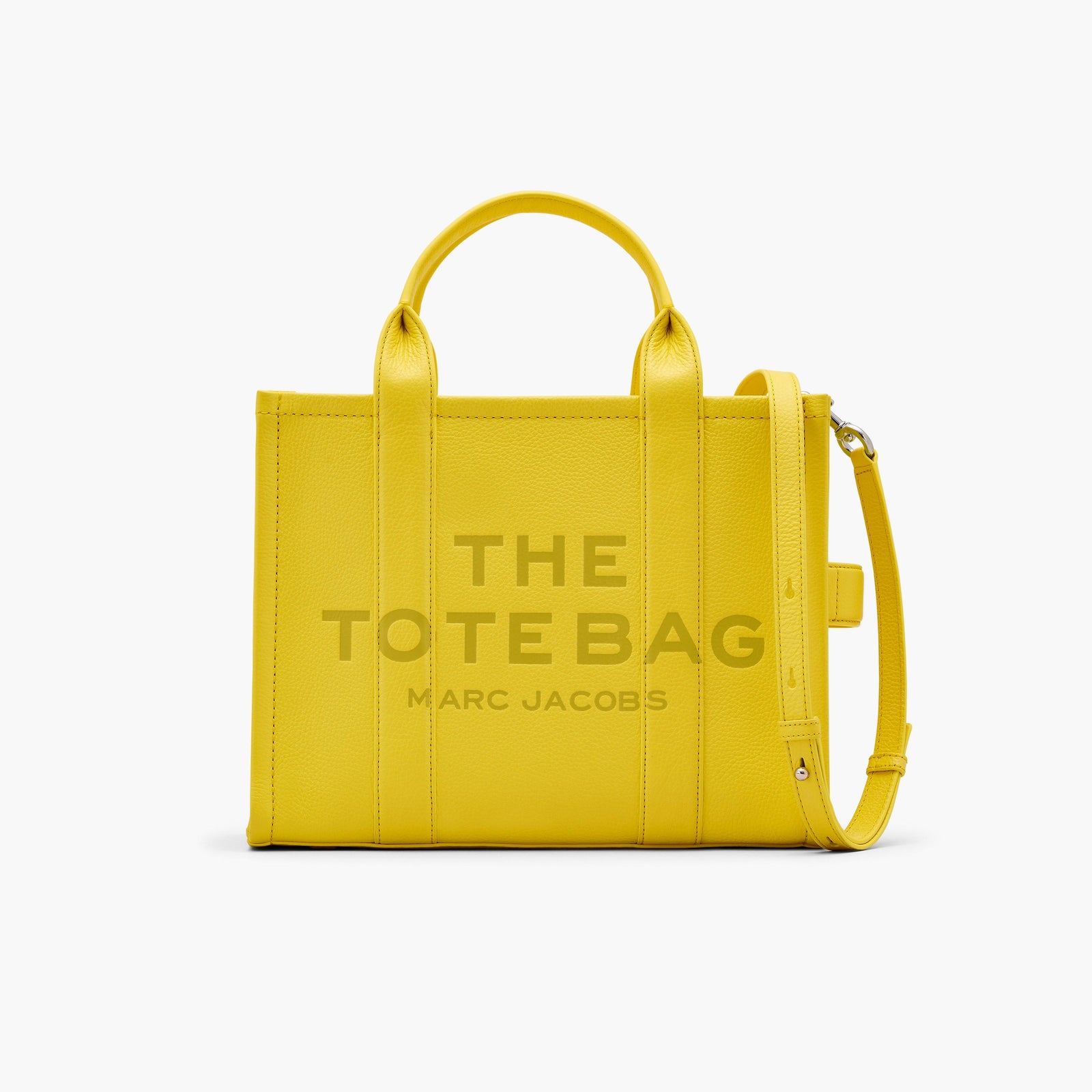 Marc Jacobs The Leather Medium Tote Bag in Smiley Yellow