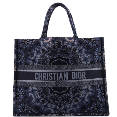 Book Tote Embroidered Canvas Large