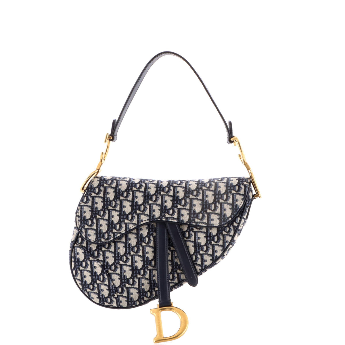 Christian Dior Saddle Handbag Oblique Canvas Medium