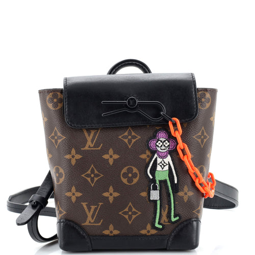 Steamer Bag Monogram Canvas with LV Friends Patch XS