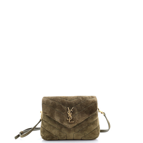 Loulou Shoulder Bag Matelasse Chevron Suede Toy