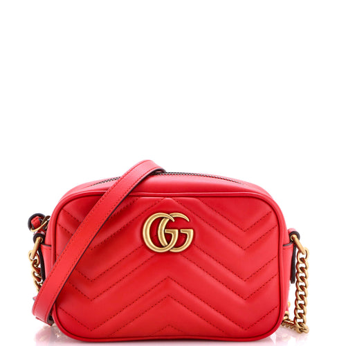 GUCCI GG Marmont Shoulder Bag Matelasse Leather Mini