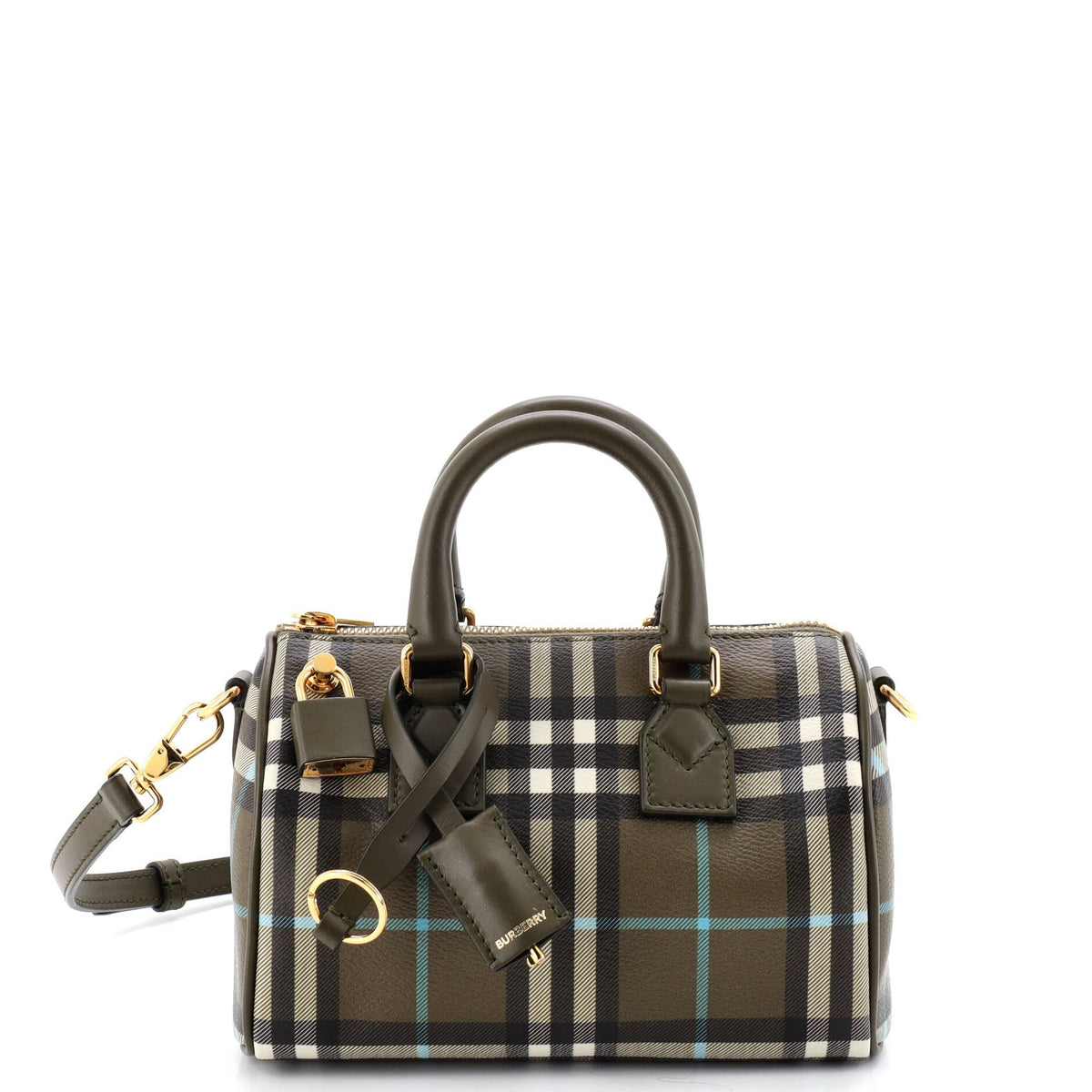 Burberry Bowling Bag Vintage Check Coated Canvas Mini
