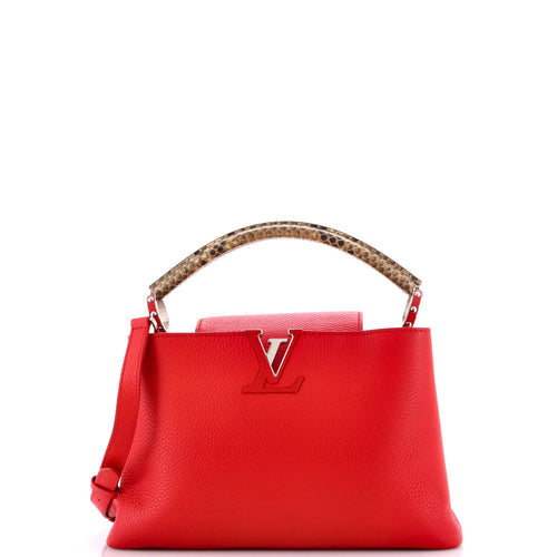 Capucines Bag Leather with Python PM