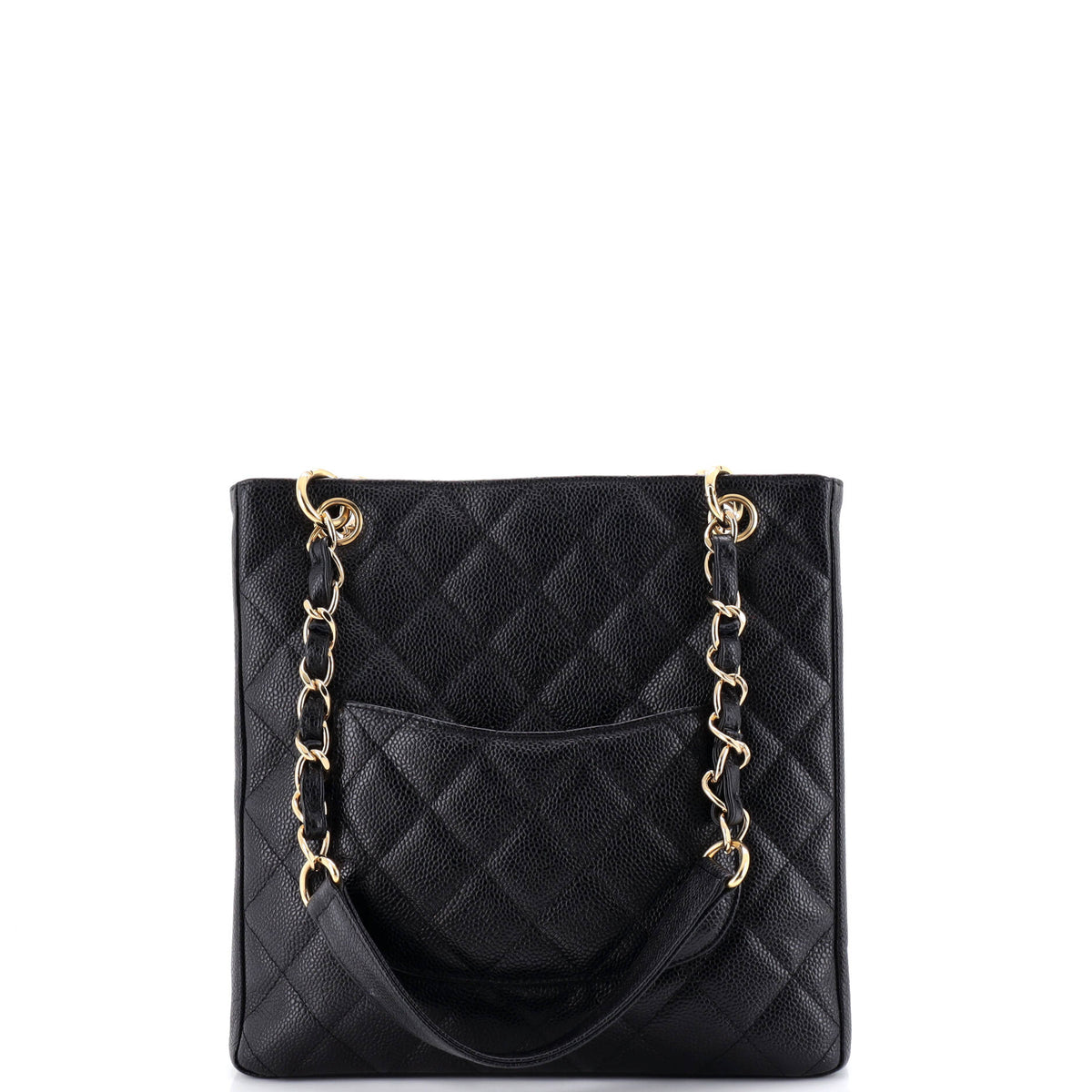 Chanel CHANEL Petite Shopping Tote Quilted Caviar
