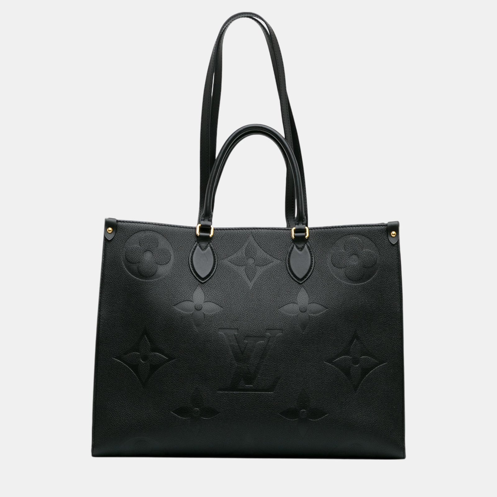 Louis Vuitton Sac fourre-tout Onthego GM en cuir noir monogrammé Empreinte