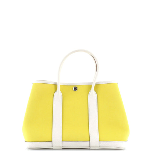 Garden Party Tote Toile and Leather 30