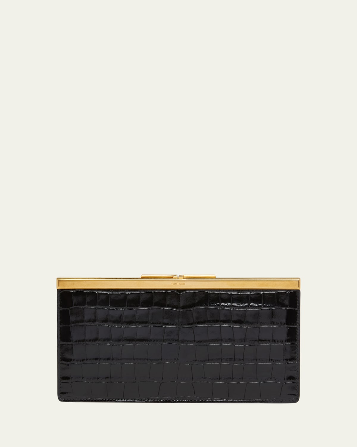 Boss Shiny Croc-Embossed Crossbody Bag in Leather