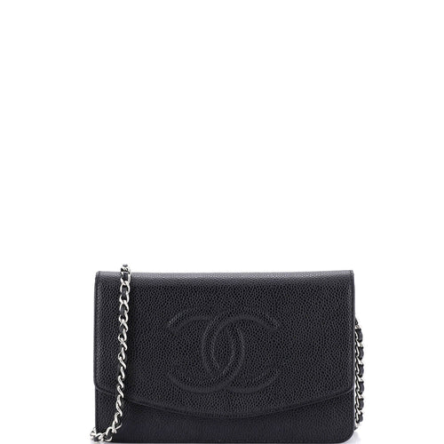 CHANEL Vintage Timeless Wallet on Chain Caviar
