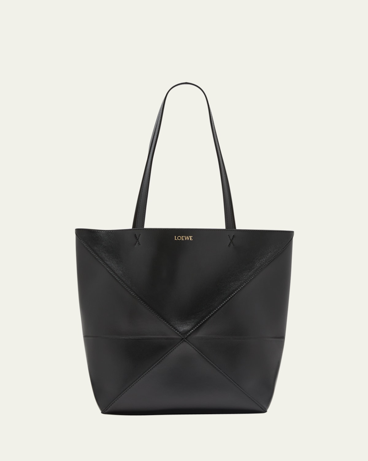 Loewe Puzzle Fold Medium Tote Bag in Shiny Leather