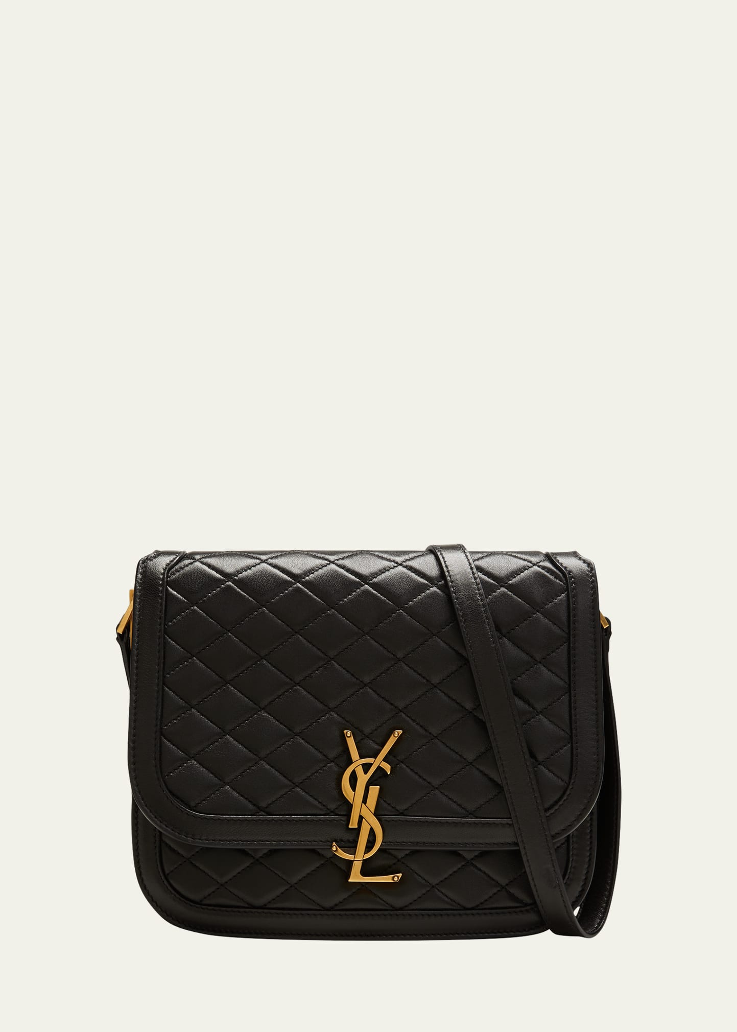 Saint Laurent Solferino Medium YSL Crossbody Bag in Quilted Smooth Leather