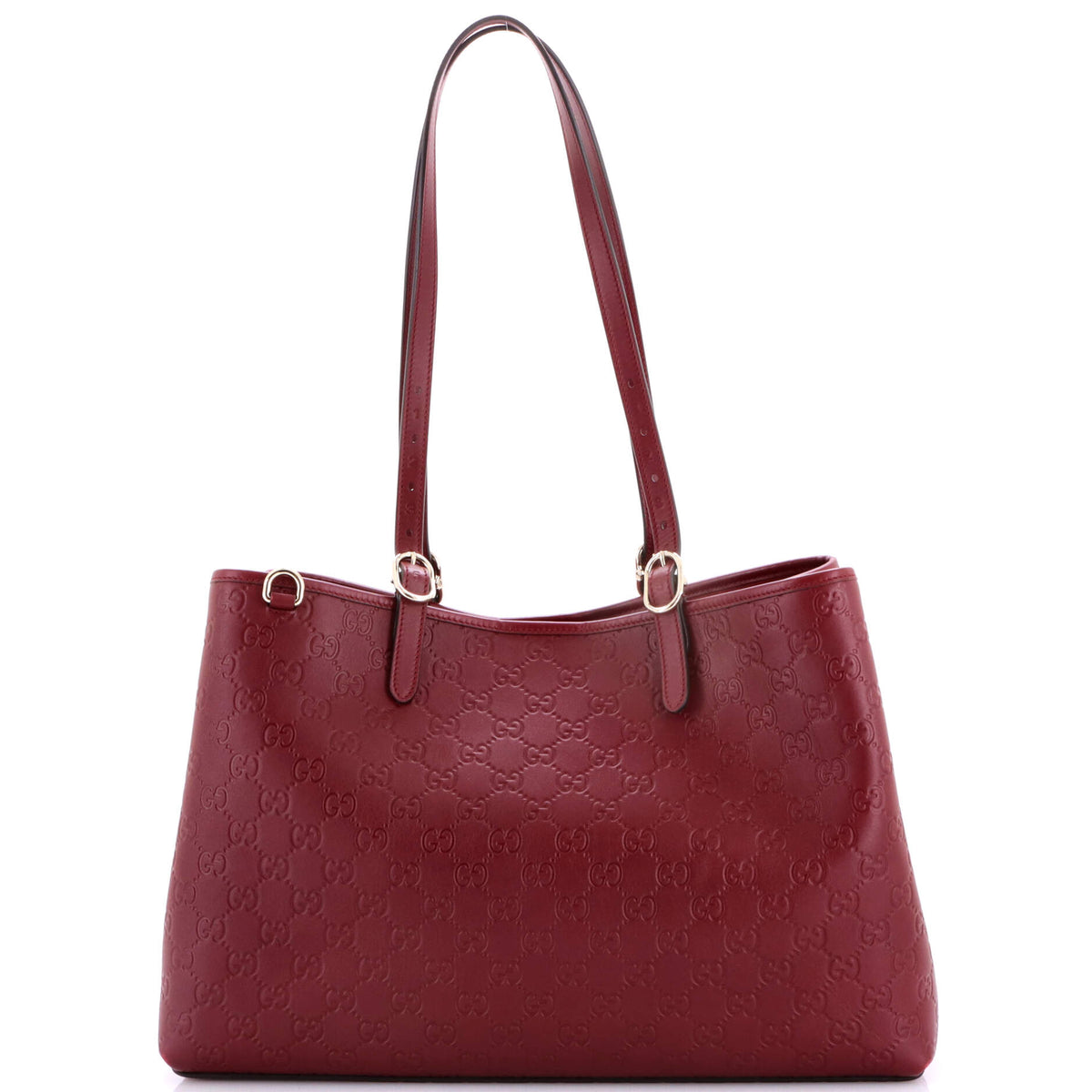 Gucci GUCCI Emblem Tote Guccissima Leather Large