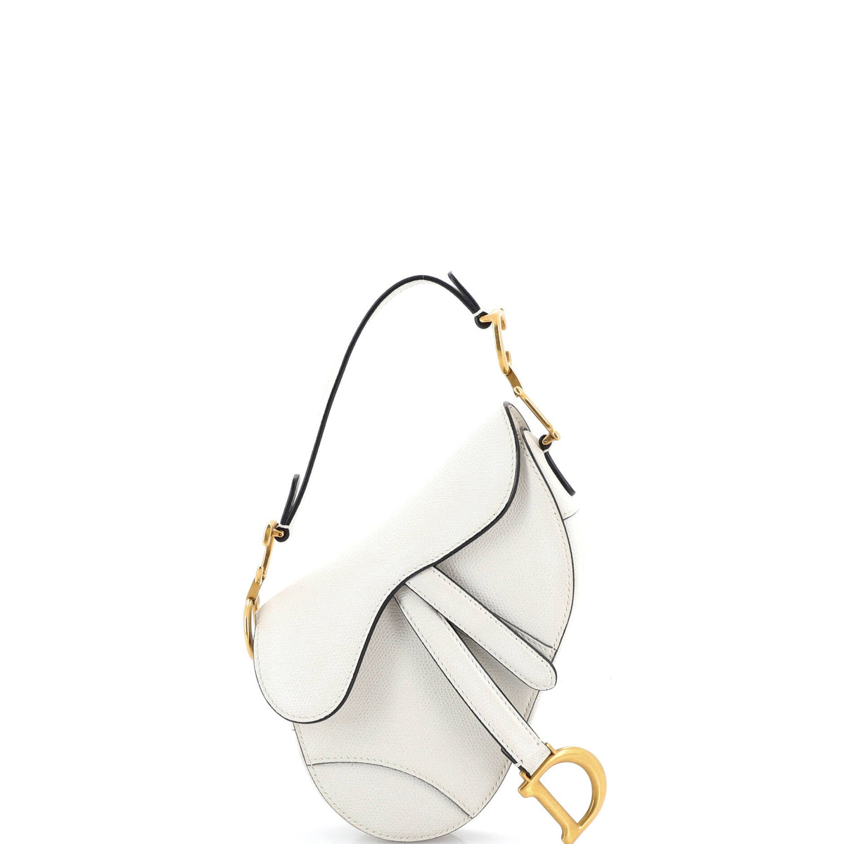 Christian Dior Saddle Handbag Leather Mini